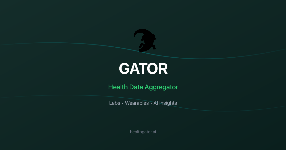 GATOR | Health Dashboard for Labs, Wearables & AI Insights